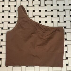 Athleta Ribbed Brown Top